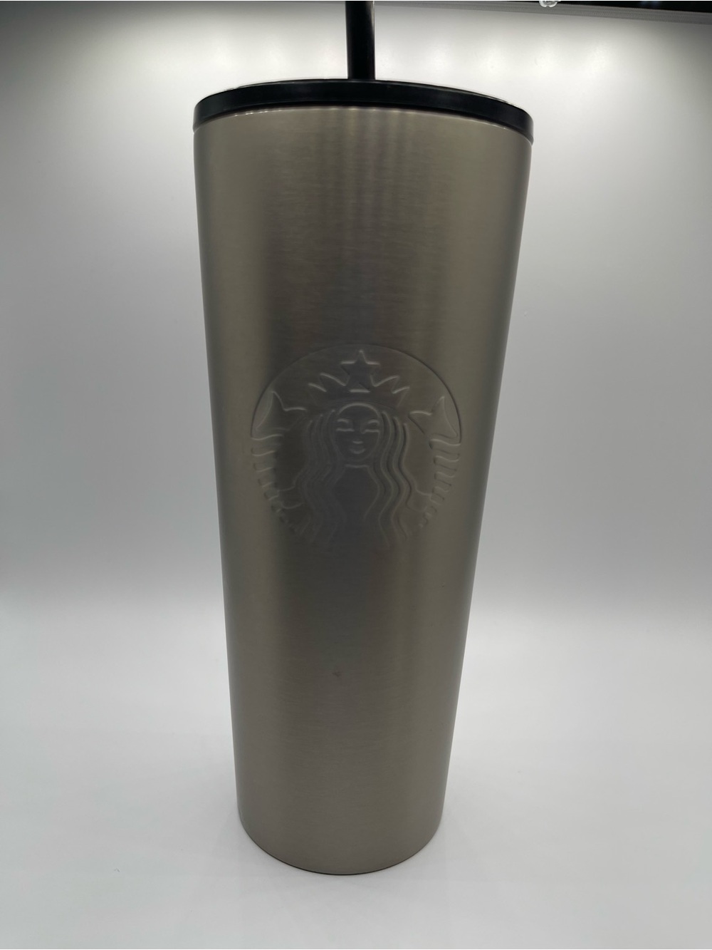 Starbucks Silver Stainless Steel Tumbler with Embossed Siren